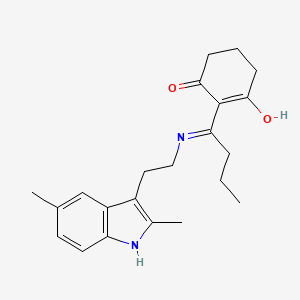 2-(1-{[2-(2,5-dimethyl-1H-indol-3-yl)ethyl]amino}butylidene)cyclohexane-1,3-dione