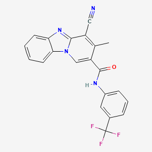 4-cyano-3-methyl-N-[3-(trifluoromethyl)phenyl]pyrido[1,2-a]benzimidazole-2-carboxamide