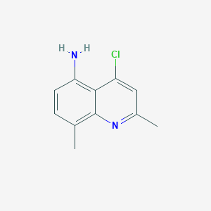 molecular formula C11H11ClN2 B11494824 4-Chloro-2,8-dimethylquinolin-5-amine 