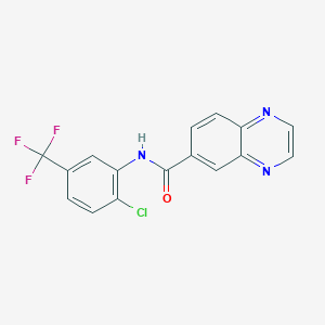 N-[2-chloro-5-(trifluoromethyl)phenyl]quinoxaline-6-carboxamide