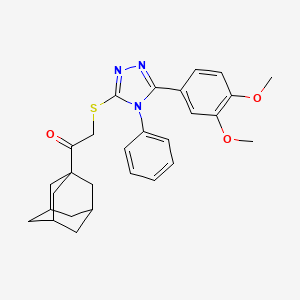 1-(1-adamantyl)-2-{[5-(3,4-dimethoxyphenyl)-4-phenyl-4H-1,2,4-triazol-3-yl]thio}ethanone