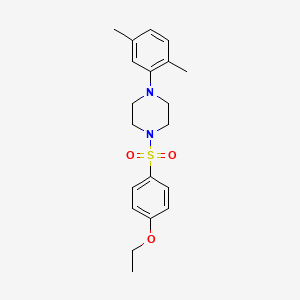 molecular formula C20H26N2O3S B11494873 1-(2,5-Dimethylphenyl)-4-[(4-ethoxyphenyl)sulfonyl]piperazine 