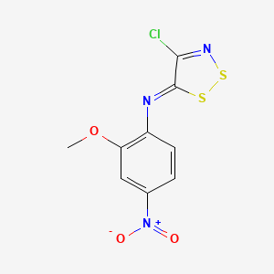 4-chloro-N-(2-methoxy-4-nitrophenyl)dithiazol-5-imine