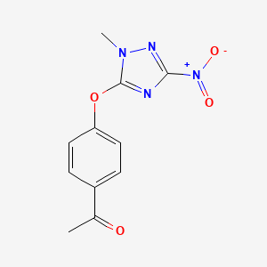 1-{4-[(1-methyl-3-nitro-1H-1,2,4-triazol-5-yl)oxy]phenyl}ethanone