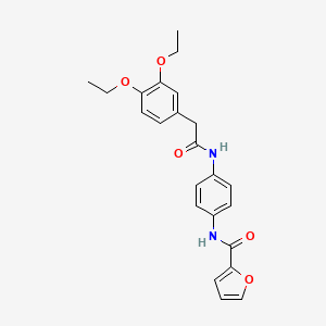 molecular formula C23H24N2O5 B11494904 N-(4-{[2-(3,4-diethoxyphenyl)acetyl]amino}phenyl)-2-furamide 