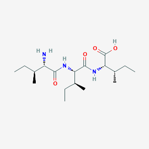 molecular formula C18H35N3O4 B1149491 (2S,3S)-2-[[(2S,3S)-2-[[(2S,3S)-2-amino-3-methylpentanoyl]amino]-3-methylpentanoyl]amino]-3-methylpentanoic acid CAS No. 114148-95-7