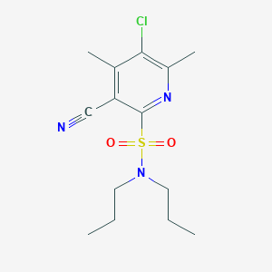 5-chloro-3-cyano-4,6-dimethyl-N,N-dipropylpyridine-2-sulfonamide