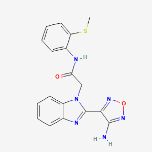 2-[2-(4-amino-1,2,5-oxadiazol-3-yl)-1H-benzimidazol-1-yl]-N-[2-(methylsulfanyl)phenyl]acetamide