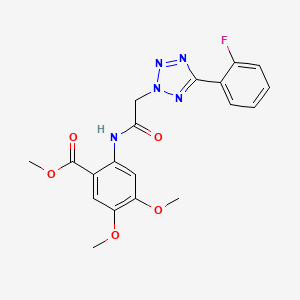 molecular formula C19H18FN5O5 B11494934 methyl 2-({[5-(2-fluorophenyl)-2H-tetrazol-2-yl]acetyl}amino)-4,5-dimethoxybenzoate 