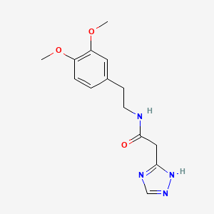 molecular formula C14H18N4O3 B11494946 N-[2-(3,4-dimethoxyphenyl)ethyl]-2-(4H-1,2,4-triazol-3-yl)acetamide 