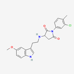 1-(3-chloro-4-methylphenyl)-3-{[2-(5-methoxy-1H-indol-3-yl)ethyl]amino}pyrrolidine-2,5-dione