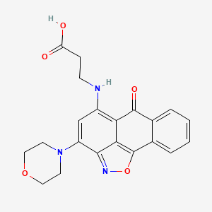 3-[(3-morpholino-6-oxo-6H-anthra[1,9-cd]isoxazol-5-yl)amino]propanoic acid