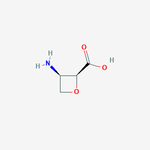 molecular formula C4H7NO3 B1149498 (2S,3R)-3-aminooxetane-2-carboxylic acid CAS No. 108865-78-7