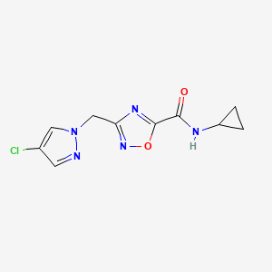 3-[(4-chloro-1H-pyrazol-1-yl)methyl]-N-cyclopropyl-1,2,4-oxadiazole-5-carboxamide