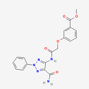 molecular formula C19H17N5O5 B11495046 methyl 3-{2-[(5-carbamoyl-2-phenyl-2H-1,2,3-triazol-4-yl)amino]-2-oxoethoxy}benzoate 