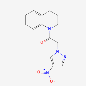 Quinoline, 1,2,3,4-tetrahydro-1-[2-(4-nitro-1H-pyrazol-1-yl)acetyl]-