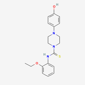 molecular formula C19H23N3O2S B11495098 N-(2-ethoxyphenyl)-4-(4-hydroxyphenyl)piperazine-1-carbothioamide 