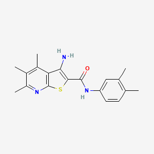 3-amino-N-(3,4-dimethylphenyl)-4,5,6-trimethylthieno[2,3-b]pyridine-2-carboxamide