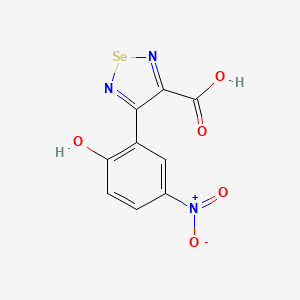 molecular formula C9H5N3O5Se B11495175 4-(2-Hydroxy-5-nitrophenyl)-1,2,5-selenadiazole-3-carboxylic acid 