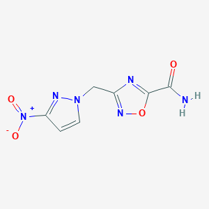 3-[(3-nitro-1H-pyrazol-1-yl)methyl]-1,2,4-oxadiazole-5-carboxamide