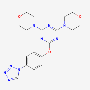 2,4-di(morpholin-4-yl)-6-[4-(1H-tetrazol-1-yl)phenoxy]-1,3,5-triazine