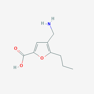 molecular formula C9H13NO3 B11495226 4-(Aminomethyl)-5-propylfuran-2-carboxylic acid 