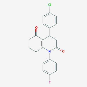 molecular formula C21H17ClFNO2 B11495230 4-(4-chlorophenyl)-1-(4-fluorophenyl)-4,6,7,8-tetrahydroquinoline-2,5(1H,3H)-dione 