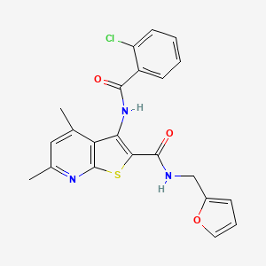 3-{[(2-chlorophenyl)carbonyl]amino}-N-(furan-2-ylmethyl)-4,6-dimethylthieno[2,3-b]pyridine-2-carboxamide