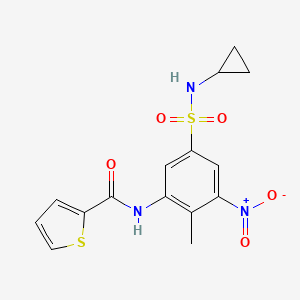 N-[5-(cyclopropylsulfamoyl)-2-methyl-3-nitrophenyl]thiophene-2-carboxamide