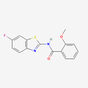 molecular formula C15H11FN2O2S B11495238 N-(6-fluoro-1,3-benzothiazol-2-yl)-2-methoxybenzamide 