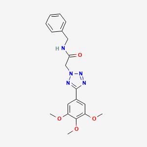 molecular formula C19H21N5O4 B11495253 N-benzyl-2-[5-(3,4,5-trimethoxyphenyl)-2H-tetrazol-2-yl]acetamide 