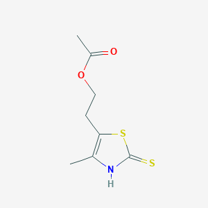 2-(4-methyl-2-sulfanylidene-3H-1,3-thiazol-5-yl)ethyl acetate