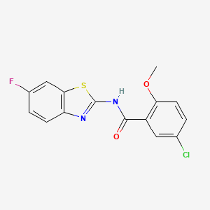 5-chloro-N-(6-fluoro-1,3-benzothiazol-2-yl)-2-methoxybenzamide