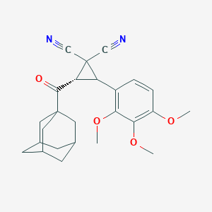 2-(Adamantane-1-carbonyl)-3-(2,3,4-trimethoxyphenyl)cyclopropane-1,1-dicarbonitrile