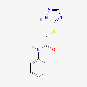 molecular formula C11H12N4OS B11495343 N-methyl-N-phenyl-2-(1H-1,2,4-triazol-5-ylsulfanyl)acetamide 