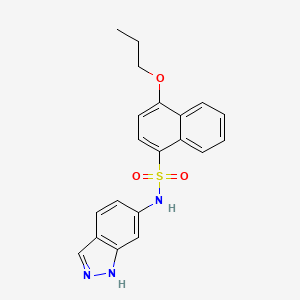 N-(1H-indazol-6-yl)-4-propoxynaphthalene-1-sulfonamide