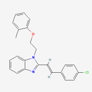 2-[(E)-2-(4-chlorophenyl)ethenyl]-1-[2-(2-methylphenoxy)ethyl]-1H-benzimidazole