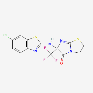 6-[(6-chloro-1,3-benzothiazol-2-yl)amino]-6-(trifluoromethyl)-2,3-dihydroimidazo[2,1-b][1,3]thiazol-5(6H)-one