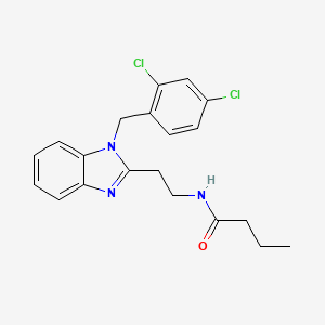 N-{2-[1-(2,4-dichlorobenzyl)-1H-benzimidazol-2-yl]ethyl}butanamide