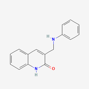 molecular formula C16H14N2O B11495408 1H-Quinolin-2-one, 3-phenylaminomethyl- 