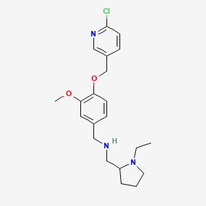 molecular formula C21H28ClN3O2 B11495442 N-{4-[(6-chloro-3-pyridyl)methoxy]-3-methoxybenzyl}(1-ethyl-2-pyrrolidinyl)methanamine 