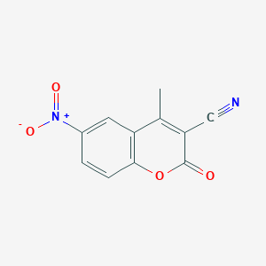 molecular formula C11H6N2O4 B11495472 4-methyl-6-nitro-2-oxo-2H-chromene-3-carbonitrile 