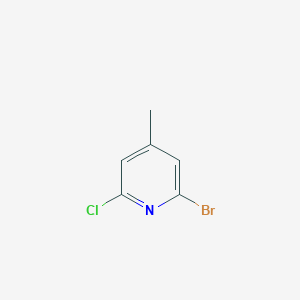 molecular formula C6H5BrClN B114955 2-溴-6-氯-4-甲基吡啶 CAS No. 157329-89-0