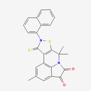 2,7,7-trimethyl-9-(1-naphthyl)-10-thioxo-9,10-dihydro-7H-isothiazolo[5,4-c]pyrrolo[3,2,1-ij]quinoline-4,5-dione