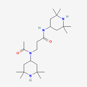 molecular formula C23H44N4O2 B11495528 N~3~-Acetyl-N,N~3~-bis(2,2,6,6-tetramethyl-4-piperidinyl)-beta-alaninamide 