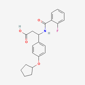 3-[4-(Cyclopentyloxy)phenyl]-3-{[(2-fluorophenyl)carbonyl]amino}propanoic acid