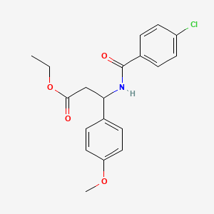 Ethyl 3-{[(4-chlorophenyl)carbonyl]amino}-3-(4-methoxyphenyl)propanoate