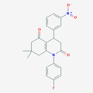 1-(4-fluorophenyl)-7,7-dimethyl-4-(3-nitrophenyl)-4,6,7,8-tetrahydroquinoline-2,5(1H,3H)-dione