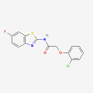 2-(2-chlorophenoxy)-N-(6-fluoro-1,3-benzothiazol-2-yl)acetamide