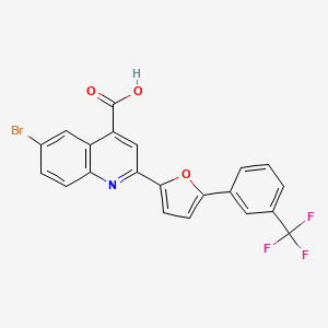 6-Bromo-2-{5-[3-(trifluoromethyl)phenyl]furan-2-yl}quinoline-4-carboxylic acid